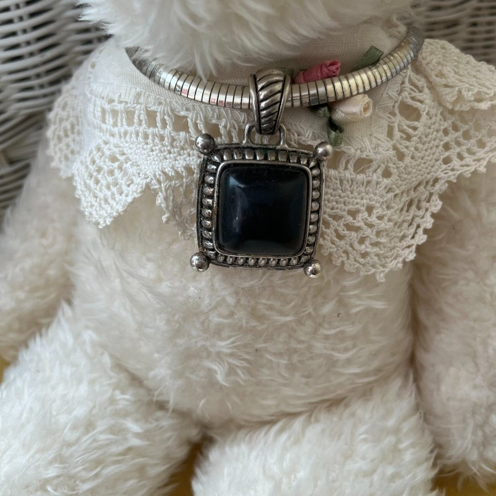 Beautiful Silver & Black Pendant